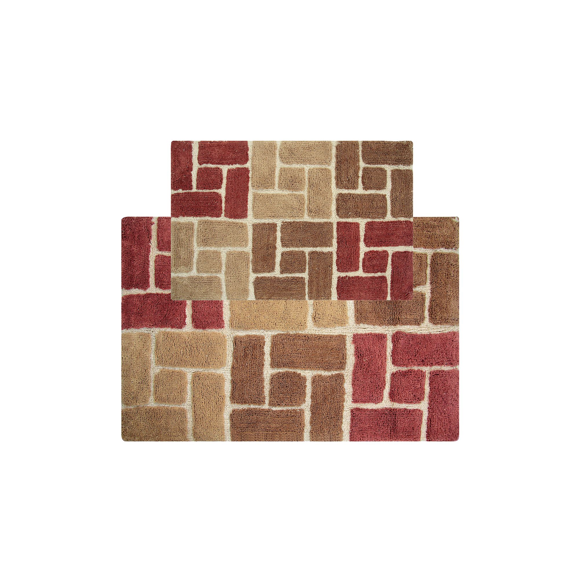 Chesapeake Berkeley Bricks Tufted 2-pc. Bath Rug Set, Adobe