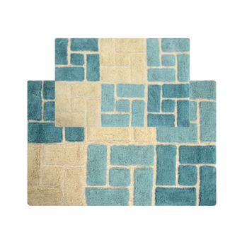 Chesapeake Berkeley Bricks Tufted 2 pc Bath Rug Set