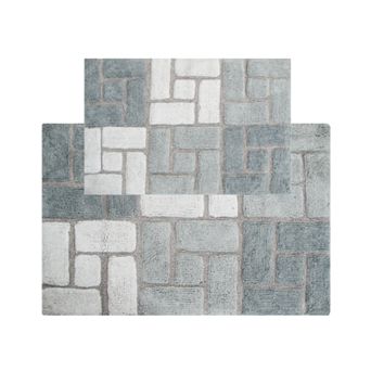 Chesapeake Berkeley Bricks Tufted 2 pc Bath Rug Set