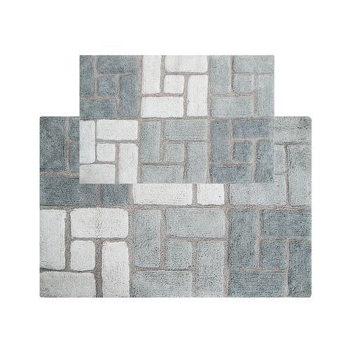 Chesapeake Berkeley Bricks Tufted 2pc. Bath Rug Set