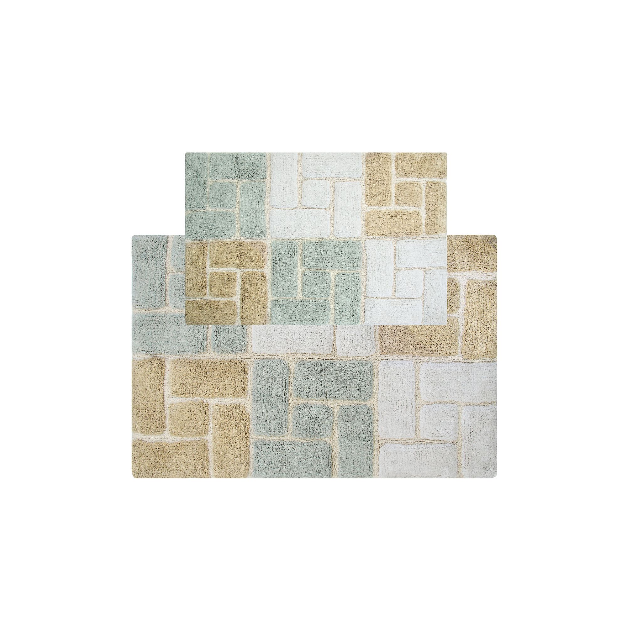 Chesapeake Berkeley Bricks Tufted 2-pc. Bath Rug Set, Spa