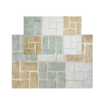 Chesapeake Berkeley Bricks Tufted 2 pc Bath Rug Set