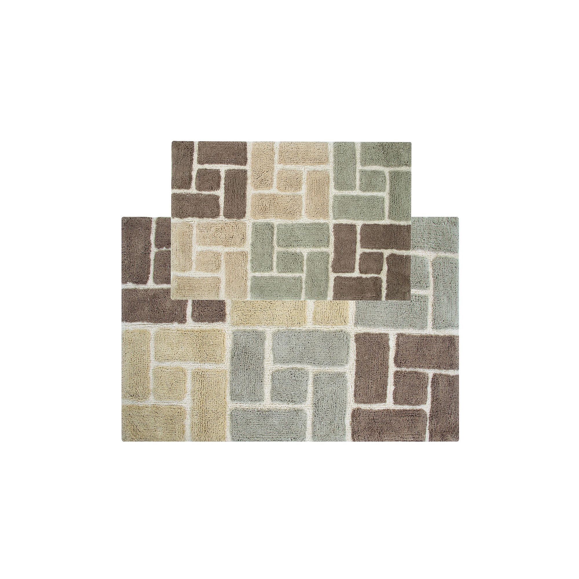 Chesapeake Berkeley Bricks Tufted 2-pc. Bath Rug Set