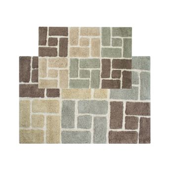 Chesapeake Berkeley Bricks Tufted 2 pc Bath Rug Set