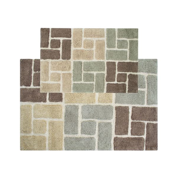 Chesapeake Berkeley Bricks Tufted 2pc. Bath Rug Set