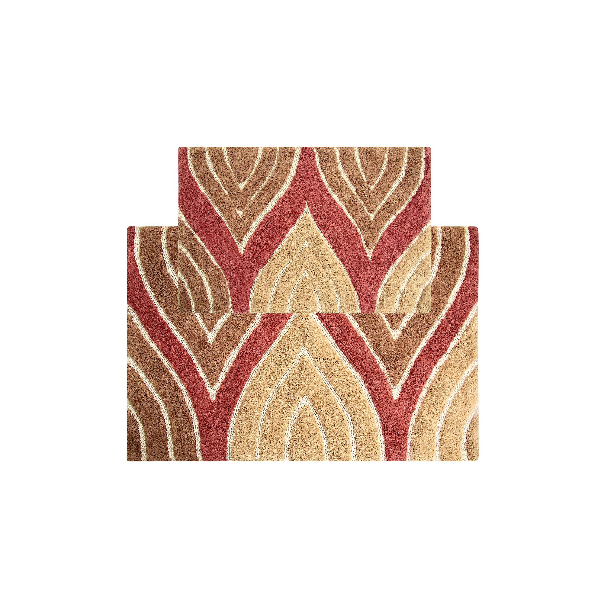 Chesapeake Davenport Wave Tufted 2-pc. Bath Rug Set, Adobe