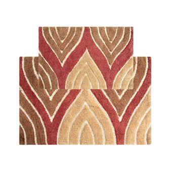 Chesapeake Davenport Wave Tufted 2 pc Bath Rug Set