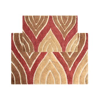 Chesapeake Davenport Wave Tufted 2 pc Bath Rug Set