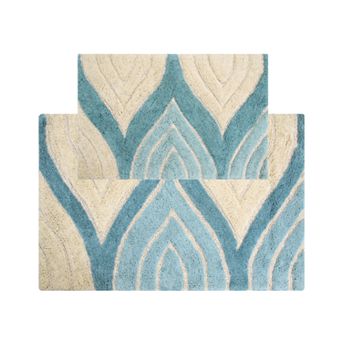 Chesapeake Davenport Wave Tufted 2 pc Bath Rug Set