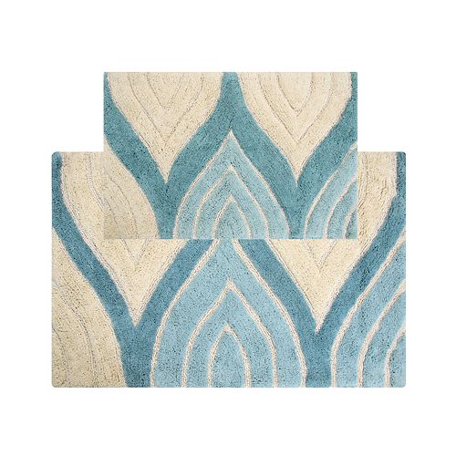Chesapeake Davenport Wave Tufted 2pc. Bath Rug Set
