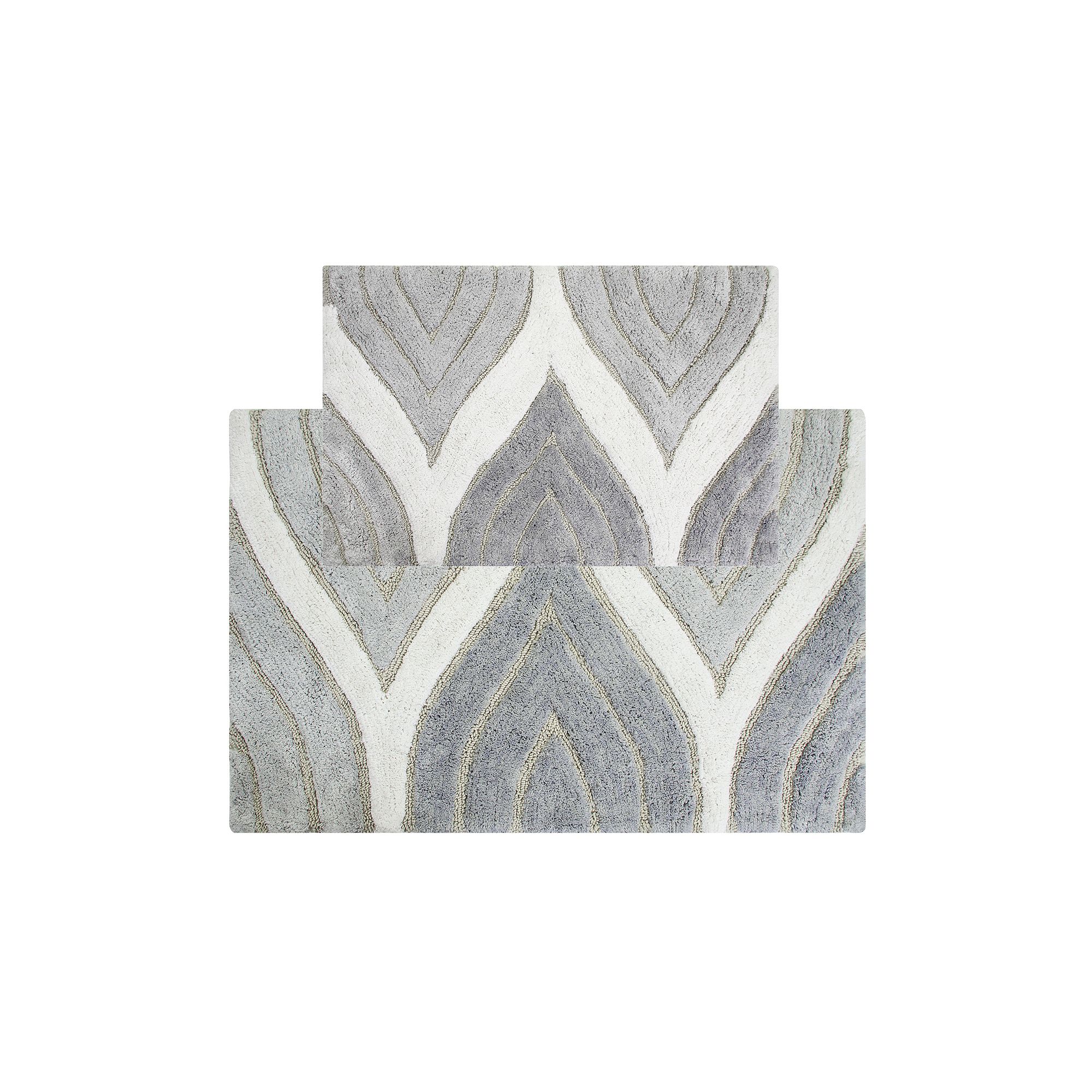 Chesapeake Davenport Wave Tufted 2-pc. Bath Rug Set, Gray