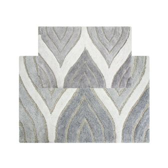 Chesapeake Davenport Wave Tufted 2 pc Bath Rug Set