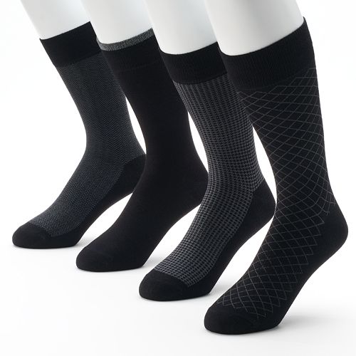 Men's Croft & Barrow® 4pk. Opticool Herringbone Dress Socks