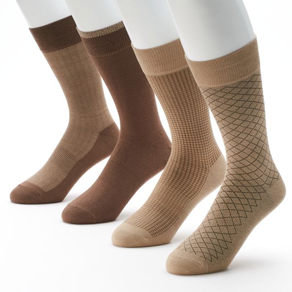 Men's Croft & Barrow® 4pk. Opticool Herringbone Dress Socks