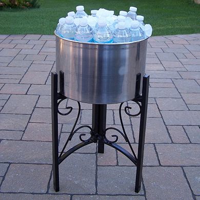 Stainless Steel 14-inch Ice Bucket & Stand