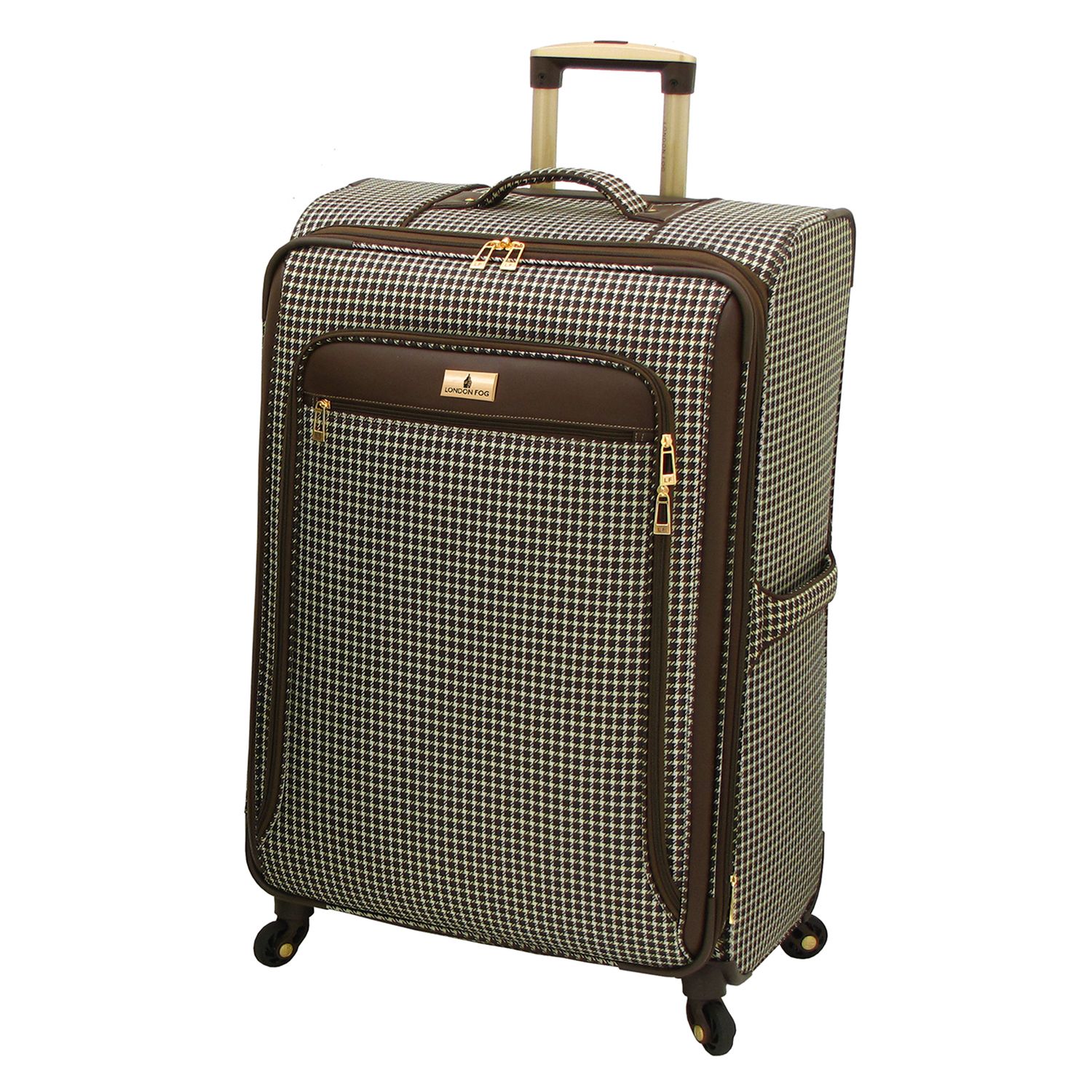 london fog checked luggage