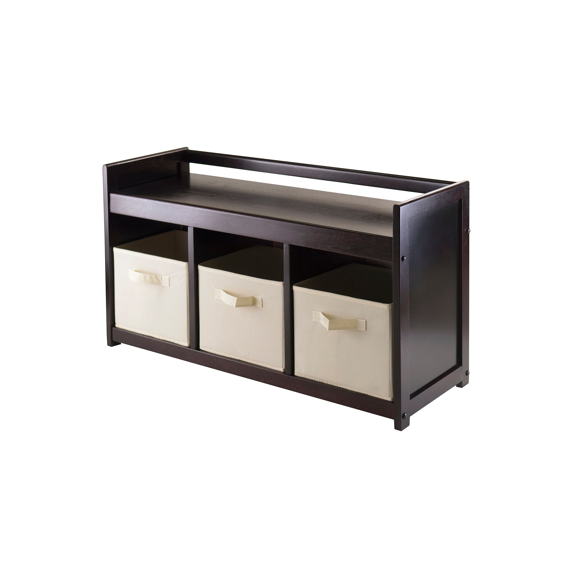 Winsome Addison 4-piece Storage Bench, Beige
