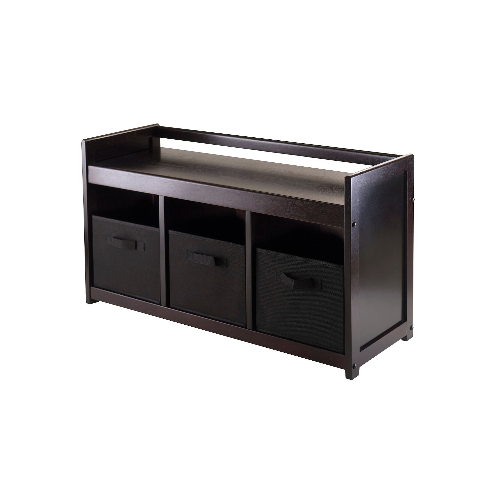 Winsome Addison 4-piece Storage Bench, Black