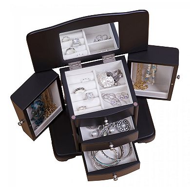 Mele and Co Kennedy Wood Jewelry Box in Java