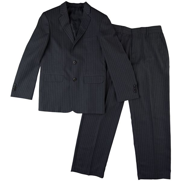Chaps Gray Striped Suit - Boys 8-20