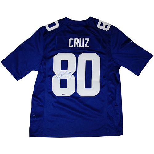 Steiner Sports New York Giants Victor Cruz Blue Autographed Jersey