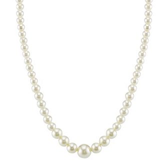 1928 Graduated Simulated Pearl Necklace