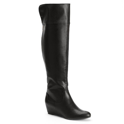 knee high hidden wedge boots