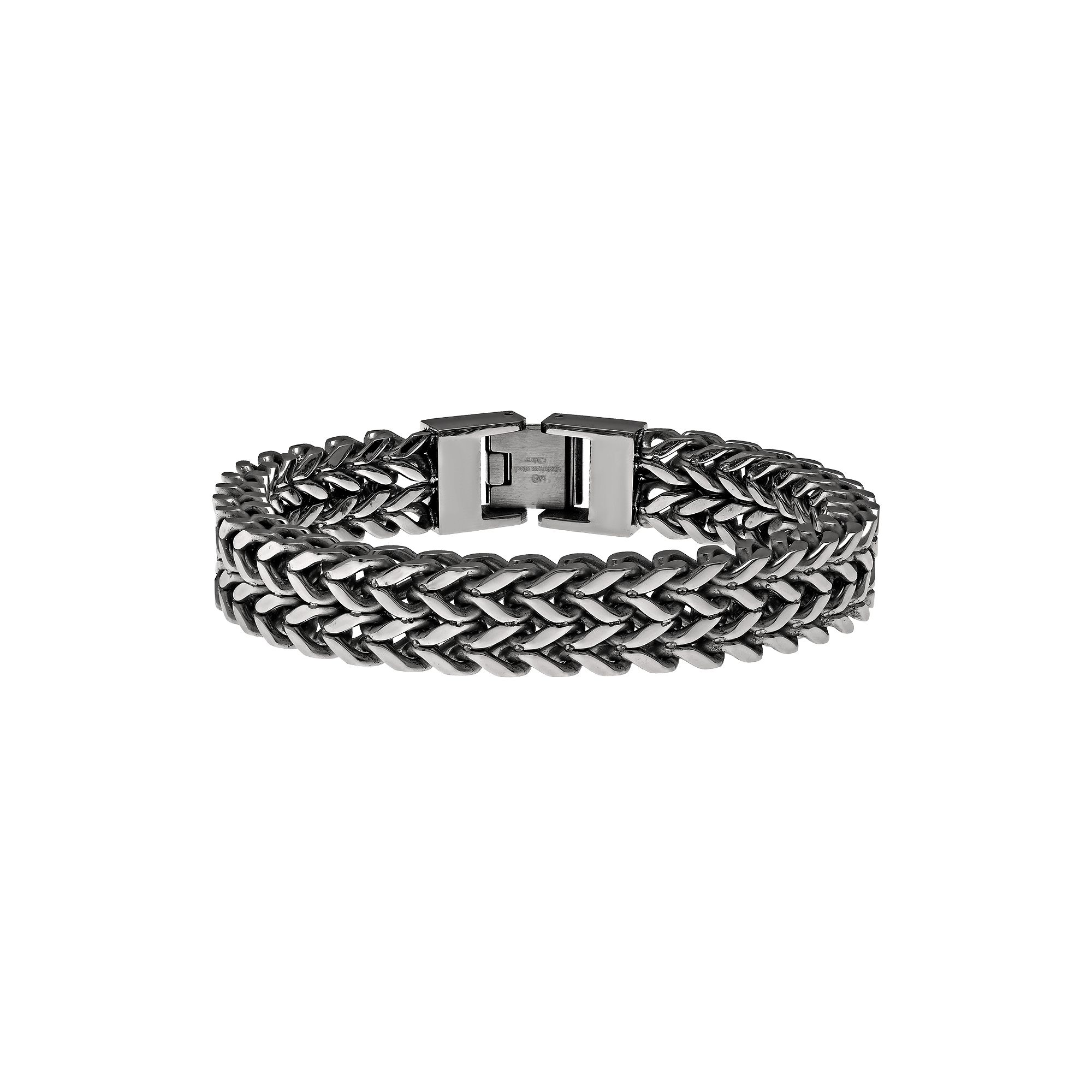 LYNX Stainless Steel Wheat Chain Bracelet - Men, Mens, Size: 8.5