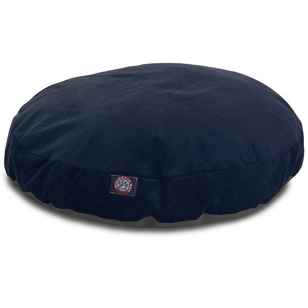 Majestic Pet | Villa Velvet Round Pet Bed For Dogs, Removable Cover, Navy, Small
