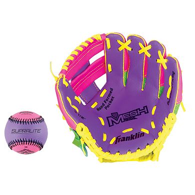 Franklin Sports Meshtek Series 9.5-in. Right Hand Throw T-Ball Glove & Ball Set - Youth