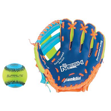 Franklin Sports Meshtek Series 9.5-in. Right Hand Throw T-Ball Glove & Ball Set - Youth