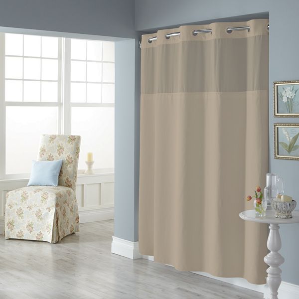 Dobby Pique Mystery Hookless Fabric, Hookless Fabric Shower Curtain