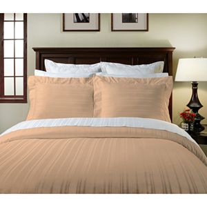 Pointehaven 510-Thread Count Striped Pima Cotton Sateen 2-pk. Euro Shams