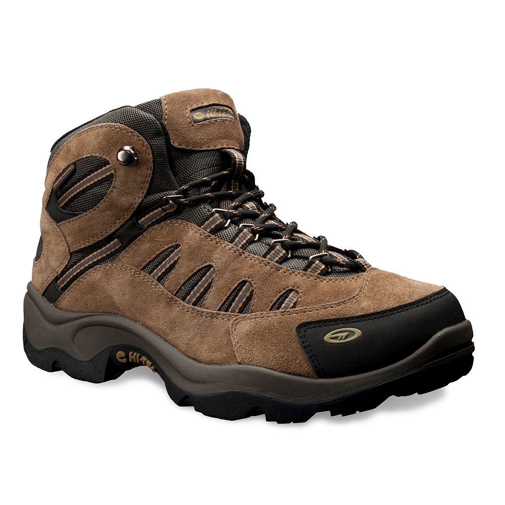 Hi-Tec Bandera Mid Waterproof 9527 Mens Black Suede Lace Up Hiking Boots 