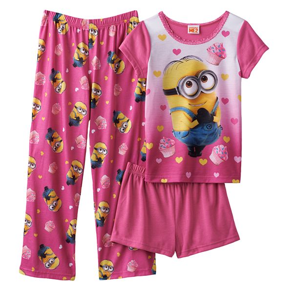 Despicable Me 2 Cupcake Minion Pajama Set Girls