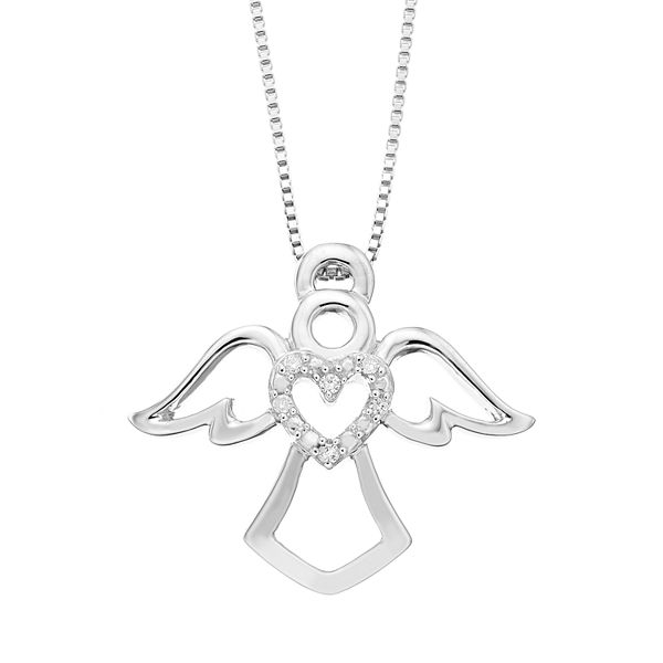 Angel on sale pendant silver