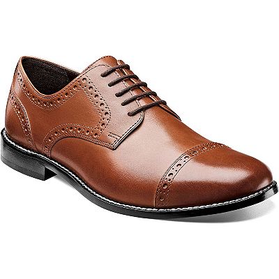 brown nunn bush dress shoes Nunn Bush Jarvis Cap Toe Oxford 11 Men's Cognac