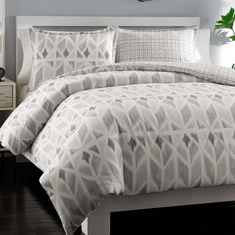 98420422 City Scene Grayson Reversible Duvet Cover Set, Gre sku 98420422