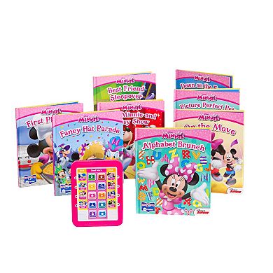Disney Mickey Mouse and Friends Minnie Mouse Me Reader Electronic Reading Pad and Library Set
