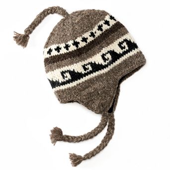 SIJJL Wavy Fleece-Lined Wool Trapper Hat