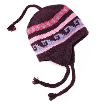 SIJJL Wavy Fleece-Lined Wool Trapper Hat