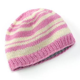 SIJJL Striped Wool Beanie Hat
