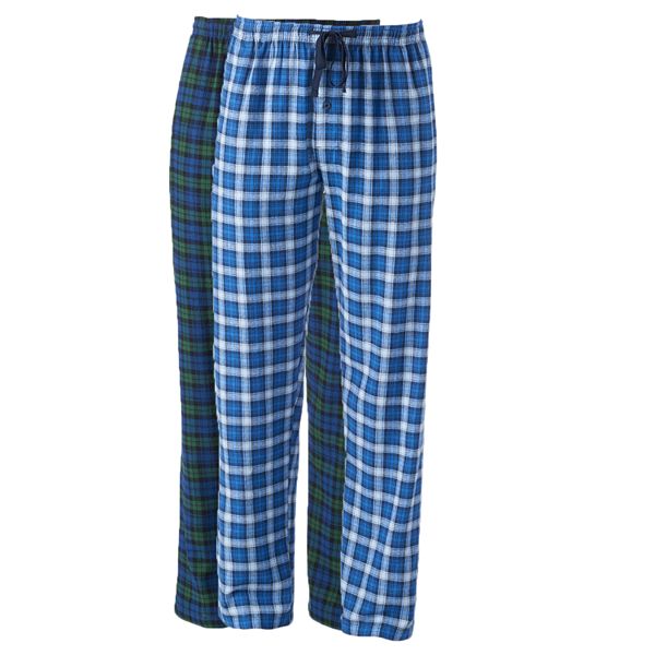 Men's Hanes® 2-pk. Plaid Flannel Pajama Pants