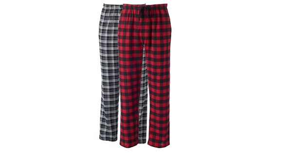 kohls mens flannel pajama pants