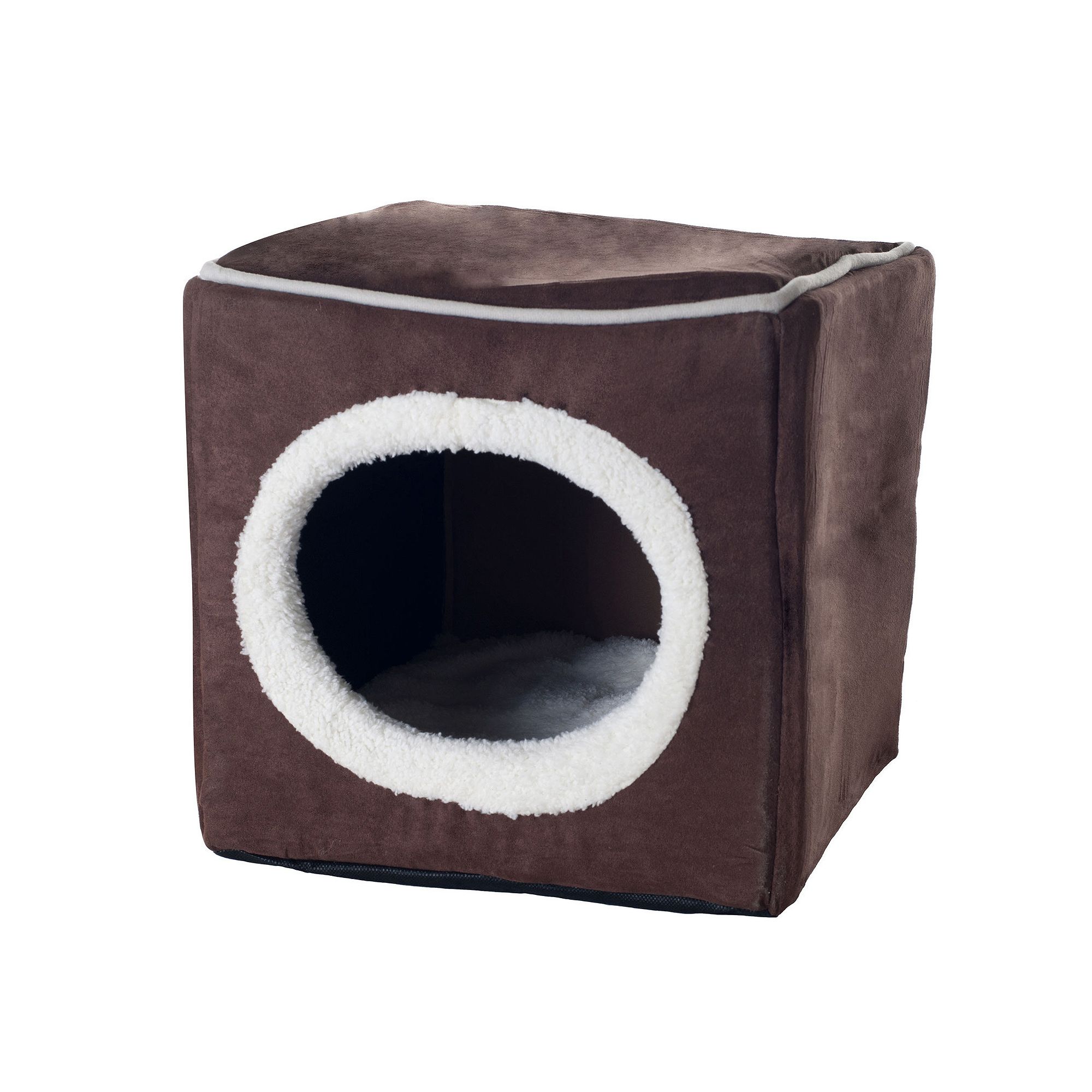 PAW Cozy Cave Enclosed Pet Bed - 12 x 13.5, Dark Brown