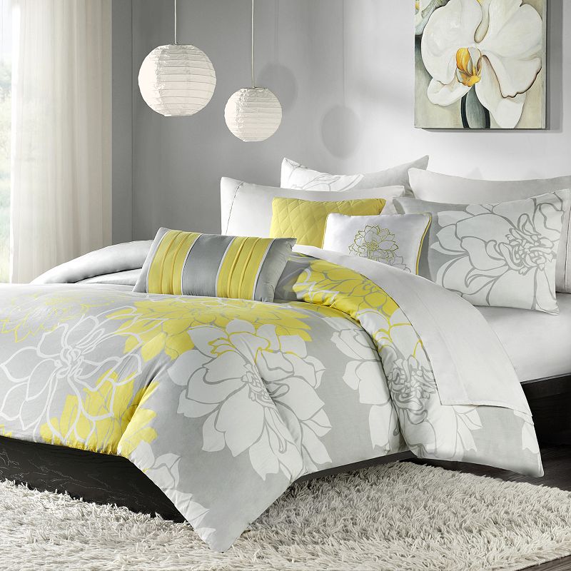 Home Essence Jane Cotton Sateen Comforter Printed Bedding Set, Queen