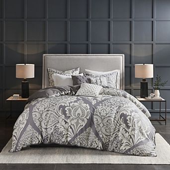 Madison Park Marcella 6 pc Duvet Cover Set with Throw Pillows