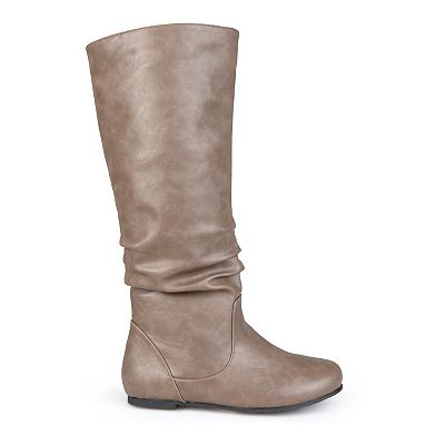 Women s Journee Collection Womens Wide Calf Mid Calf Slouch Riding Boots 7 Beige