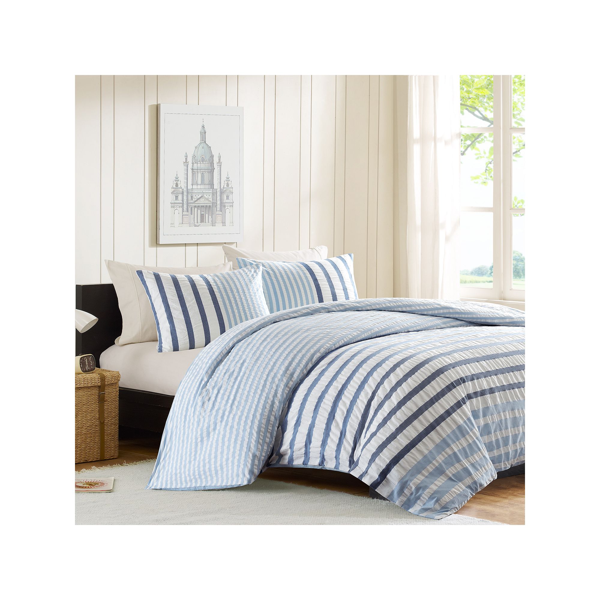 INK+IVY Cameron Striped Comforter Set, Blue
