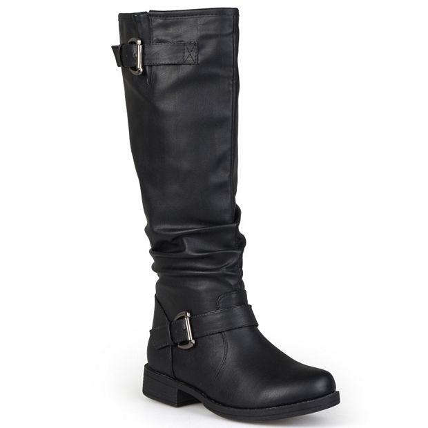 Black Leather Knee High Boots Women Black Knee High Boots 